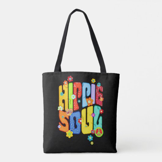 Funny Typography - HIPPIE SOUL 1 Draagtas (Achterkant)