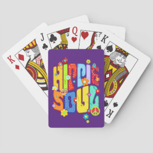 Funny Typography - HIPPIE SOUL 1 Pokerkaarten
