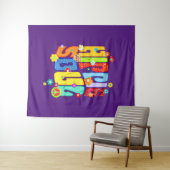 Funny Typography - HIPPIE SOUL 1 Wandkleed (In Situ (horizontaal))