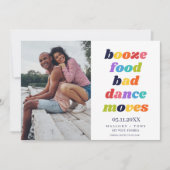 Funny Typography Photo Wedding Save the Date (Voorkant)