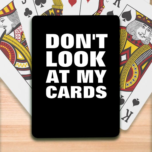 Funny Typography Plays Pokerkaarten