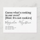 Funny Typography Pregnancy Announge Aankondigingskaart (Voorkant)