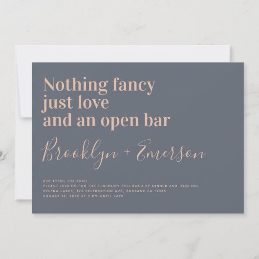 Funny Typography Wedding Kaart (Voorkant)