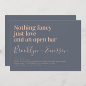 Funny Typography Wedding Kaart (Voorkant / Achterkant)