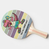 Funny Tyrannosaurus Rex Pink T-Rex Retro Custom Tafeltennisbatje (Zijkant)