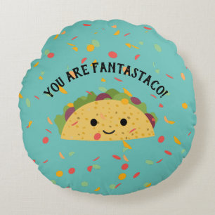 Funny U bent Fantastaco Cute Kawaii Taco Rond Kussen