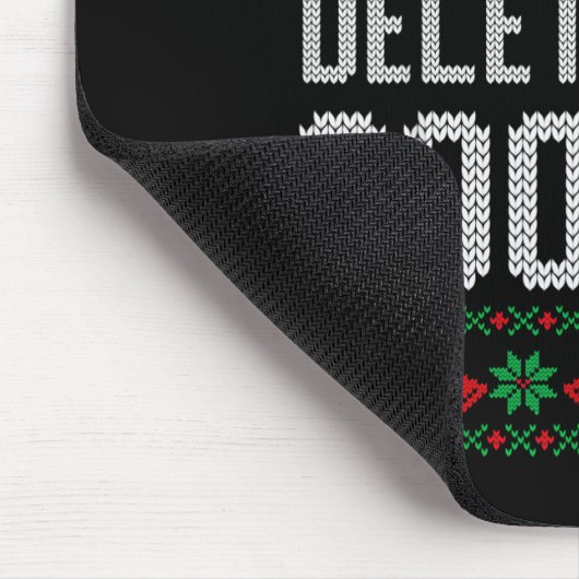 Funny Ugly Christmas Sweater Computer Geek Christm Muismat (Hoek)