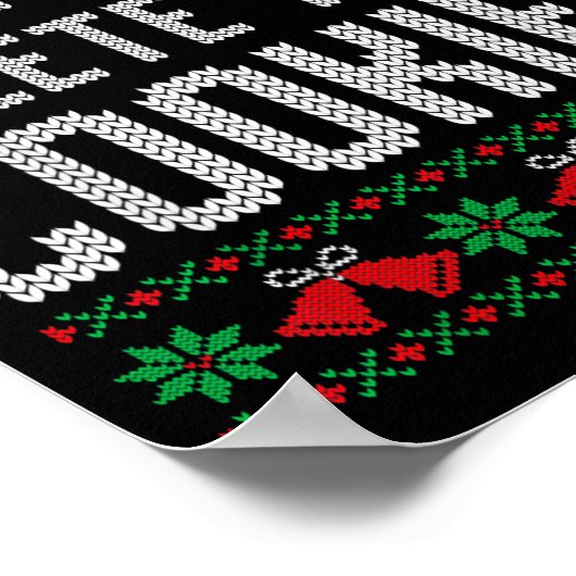 Funny Ugly Christmas Sweater Computer Geek Christm Poster (Hoek)