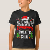 Funny Ugly Christmas Sweater Shirt Inflation Xmas (Voorkant)