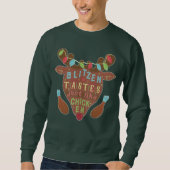 Funny Ugly KerstSweater Blitzen Reindeer Joke Trui (Voorkant)