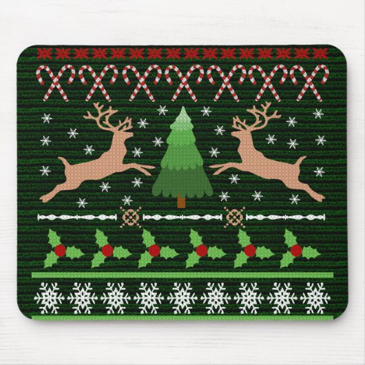 Funny Ugly KerstSweater Muismat (Voorkant)