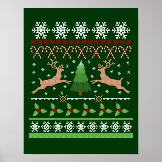 Funny Ugly KerstSweater Poster (Voorkant)
