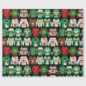 Funny Ugly KerstSweaters Cadeaupapier (Vlak)