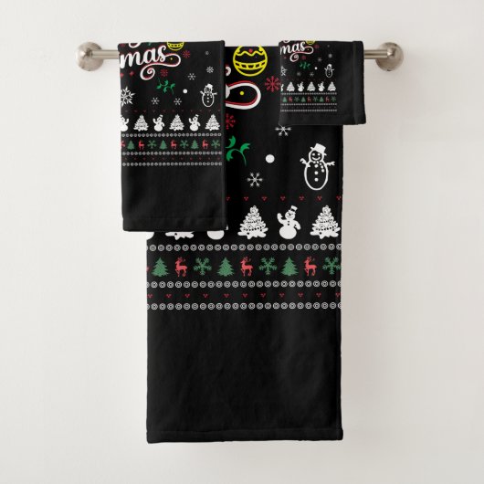 Funny Ugly Merry Kerstmis Bad Handdoek (Insitu)