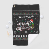 Funny Ugly Merry Kerstmis Golfhanddoek (Insitu)