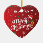 Funny Ugly Merry Kerstmis Keramisch Ornament (Voorkant)