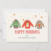 Funny Ugly Sweat Christmas Carte (Devant)