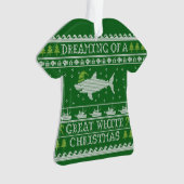 Funny Ugly Sweater Great White Shark Ornament (voorkant)