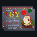 FUNNY UGLY SWEATER Noël Invitation Chalkboard<br><div class="desc">1.Cet article peut être utilisé à diverses occasions,  y compris simplement modifier le texte au besoin. ______________________________________________________________________ 2. Si vous avez besoin d'aide,  de faire correspondre des éléments ou si vous souhaitez un design personnalisé,  contactez le concepteur LeahG via l'onglet ci-dessous. ____________________________________________________________________________________________________</div>