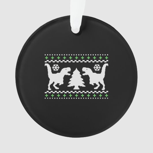 Funny Ugly T REX Kerstmis Ornament (voorkant)
