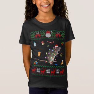 Funny Ugly Xmas Sweater Animals Lights Kerstmis R T-shirt