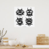 Funny uilt poster voor inkttekenkunst (Keuken)