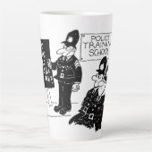 Funny UK Police Training School Latte Mok (Voorkant)