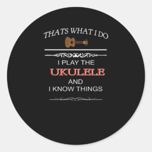 Funny Ukulele Gift Ronde Sticker