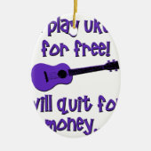 Funny Ukulele Keramisch Ornament (Voorkant)