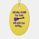 Funny Ukulele Keramisch Ornament (Links)