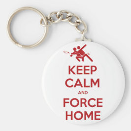 Funny Ultimate Frisbee- Keep Calm and Force Home Sleutelhanger