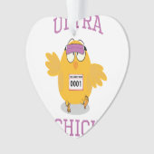 Funny Ultra Chick Runner Ornament (voorkant)