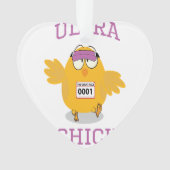 Funny Ultra Chick Runner Ornament (voorkant)