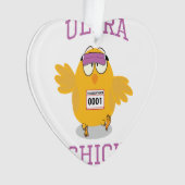 Funny Ultra Chick Runner Ornament (voorkant)