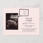 Funny Ultrasound Baby shower rose Invitation (Devant)