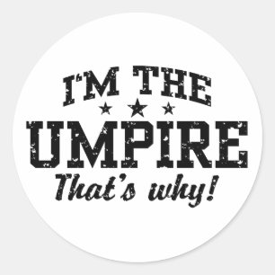 Funny Umpire Ronde Sticker