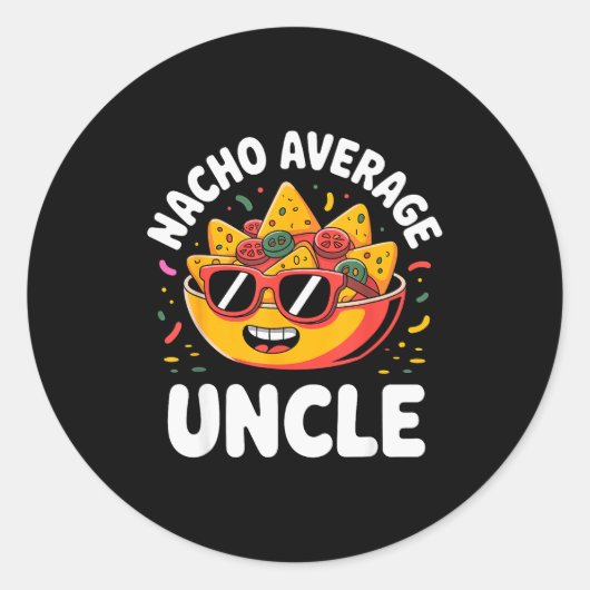 Funny Uncle Design For Uncle Men First Time Uncle  Ronde Sticker (Voorkant)