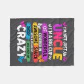 Funny Uncle Quote Sy Cool Uncle Men  Fleece Deken (Voorkant (Horizontaal))