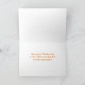 Funny Undercook Turkey Thanksgiving Card Feestdagen Kaart (Binnen)