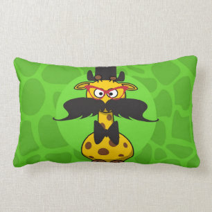 Funny Undercover Giraffe in Mustache Disguise Kussen