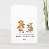 Funny Underwearwolf Halloween Kaart (Achterkant)