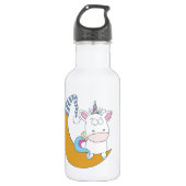 Funny Unicorn aangepaste waterflessen Waterfles (Voorkant)