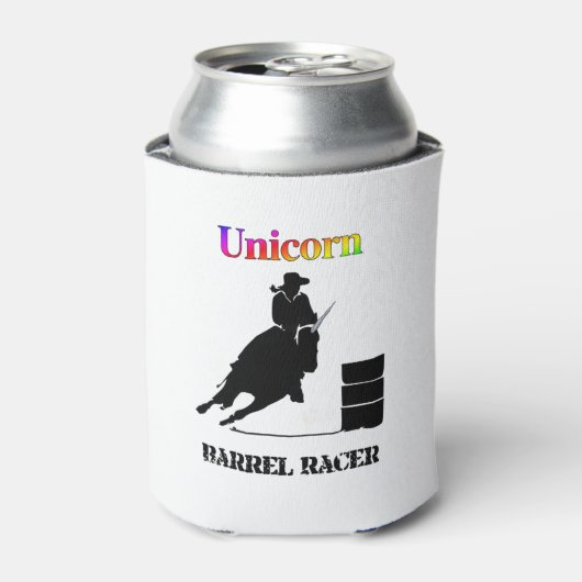 Funny Unicorn Barrel Racer Blikjeskoeler (Blikje Voorkant)