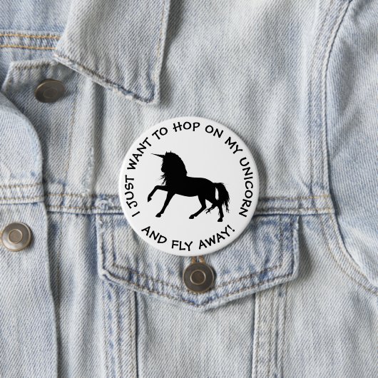 Funny Unicorn Button (In situ)