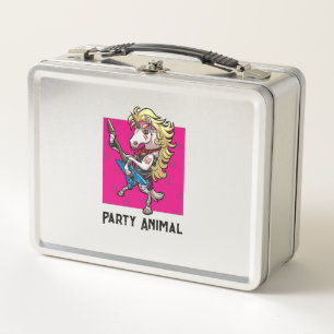 Funny Unicorn Cartoon Party Animal Glam Rocker