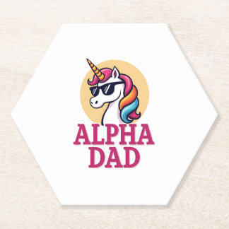 Funny Unicorn Dad Laufey Men Father's Day Christma Kartonnen Onderzetters