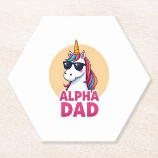 Funny Unicorn Dad Laufey Men Father's Day Christma Kartonnen Onderzetters