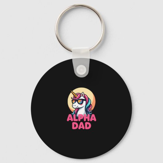 Funny Unicorn Dad Laufey Men Father's Day Christma Sleutelhanger (Voorkant)