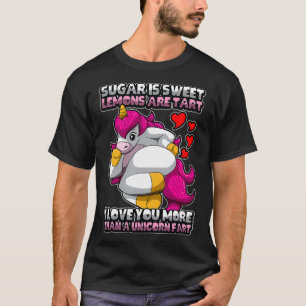 Funny Unicorn Farts Hearts Gezegde T-shirt