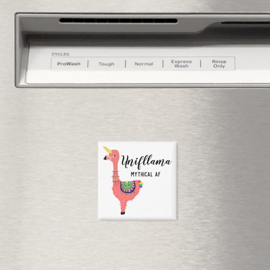 Funny Unicorn Flamingo Llama Inspiring Unifllama Magneet (Insitu (Vaatwasser))